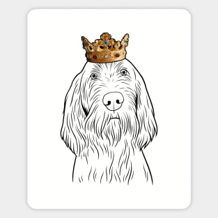 Spinone Italiano Dog King Queen Wearing Crown Magnet